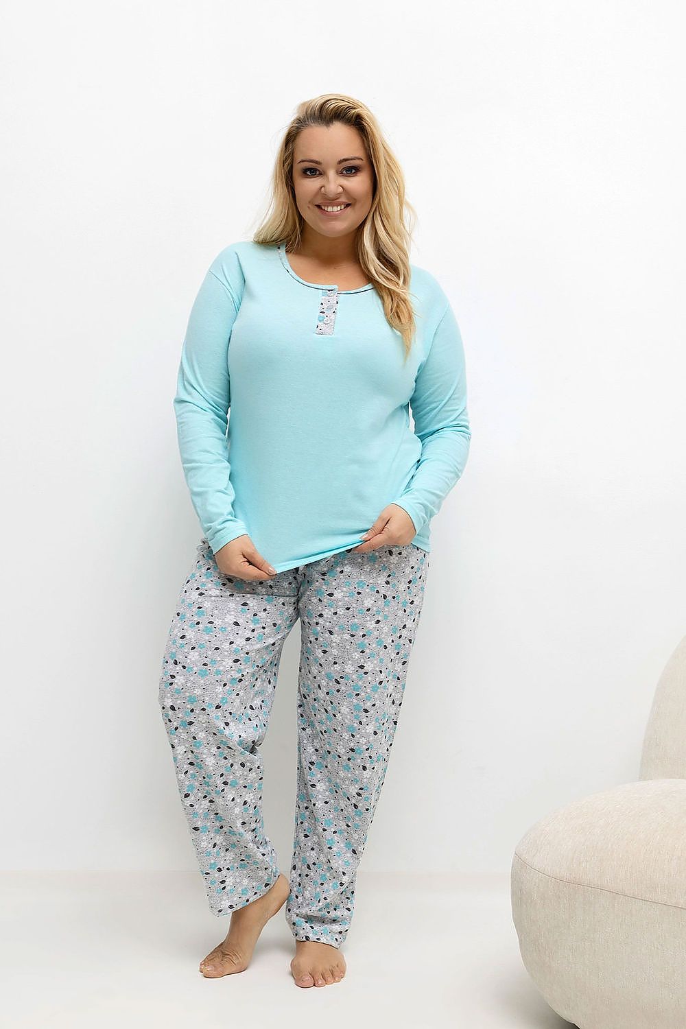  Pižama Plus Size model 221184 Forever Pink 