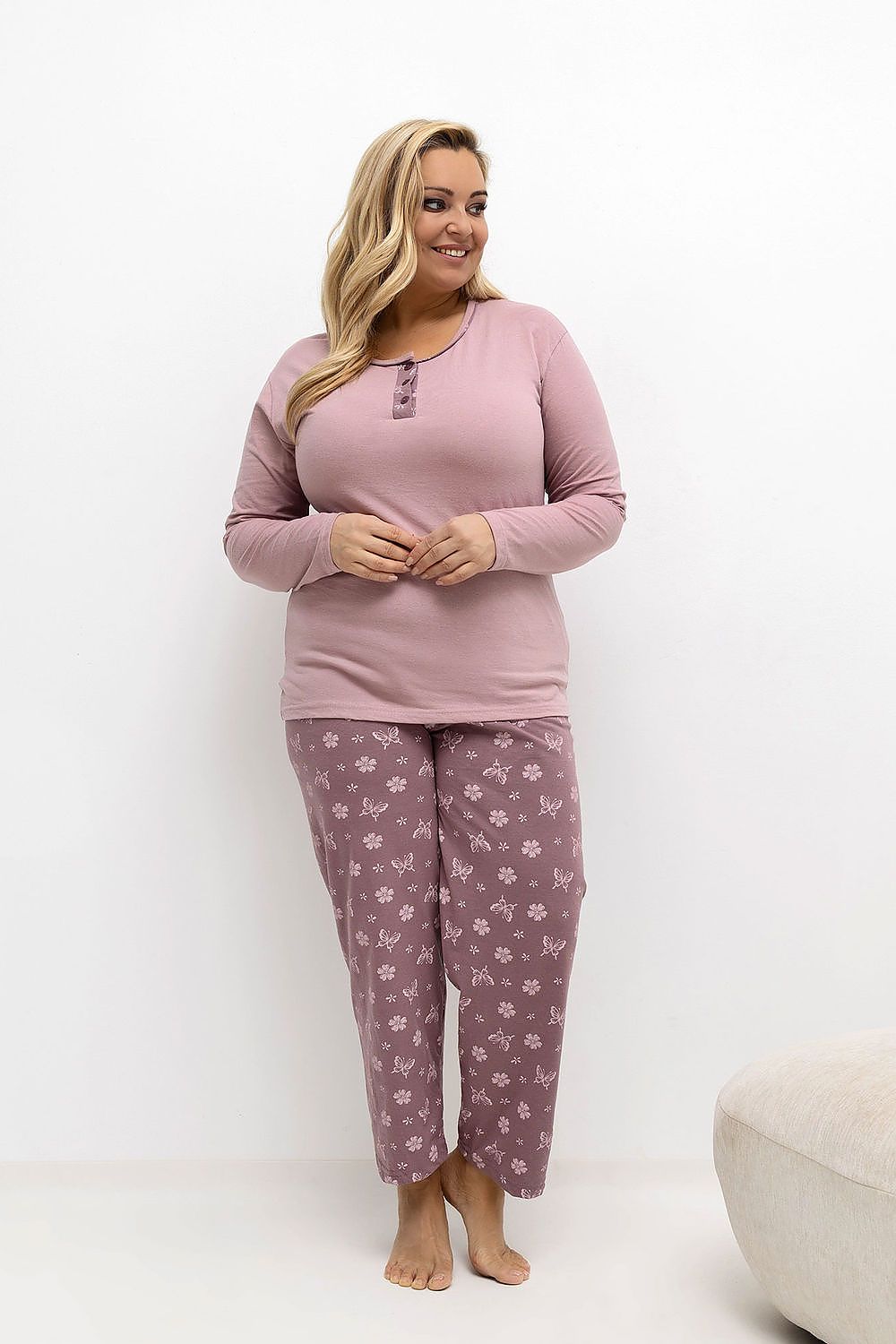 Pižama Plus Size model 221186 Forever Pink 