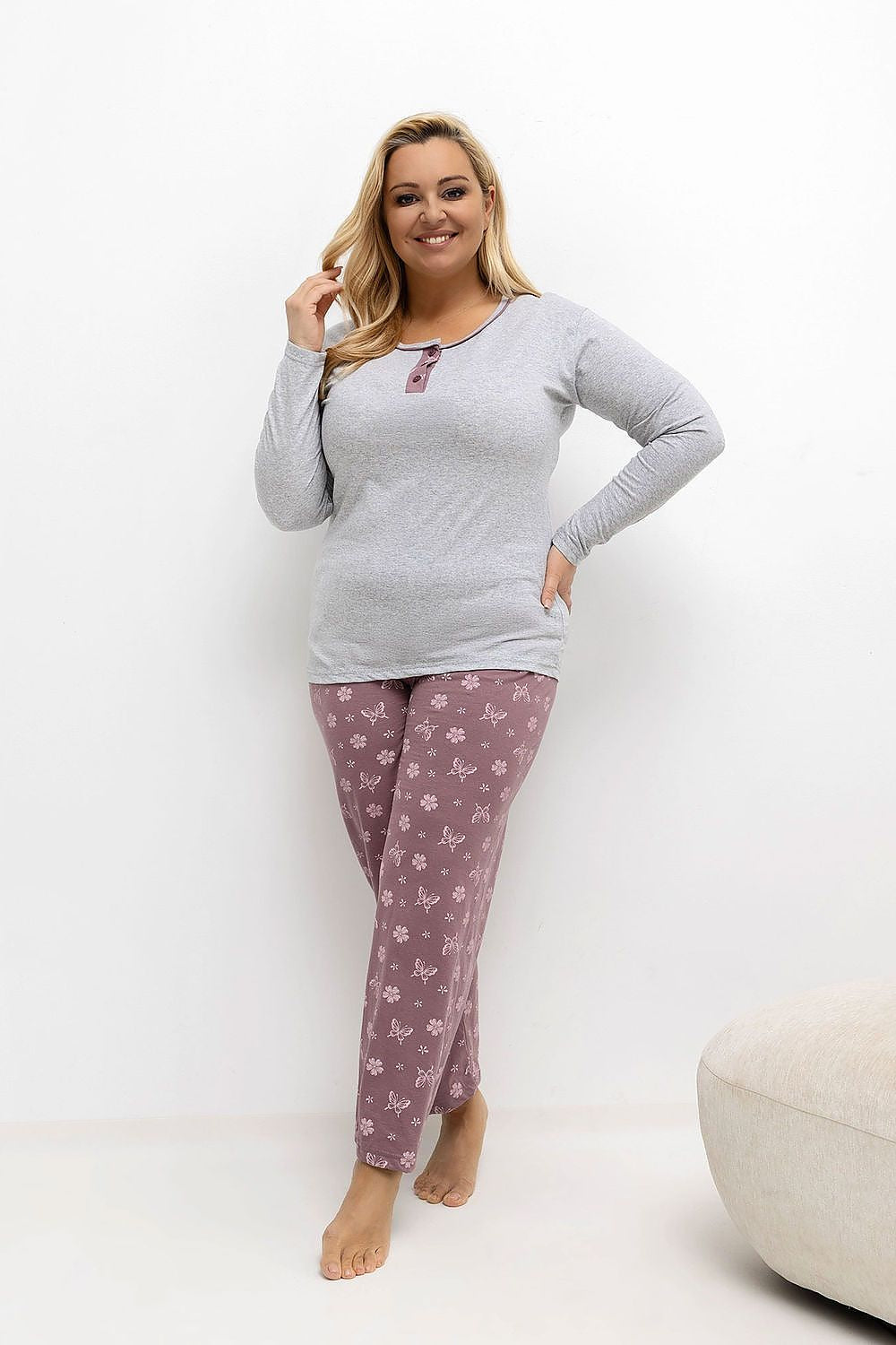  Pižama Plus Size model 221187 Forever Pink 