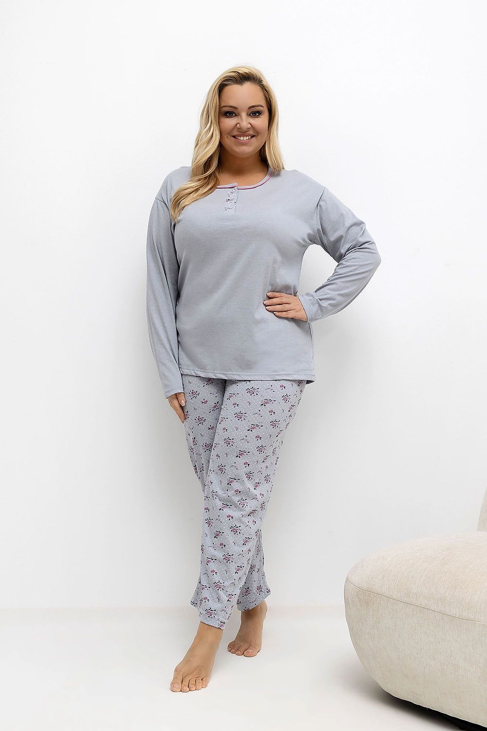  Pižama Plus Size model 221195 Forever Pink 