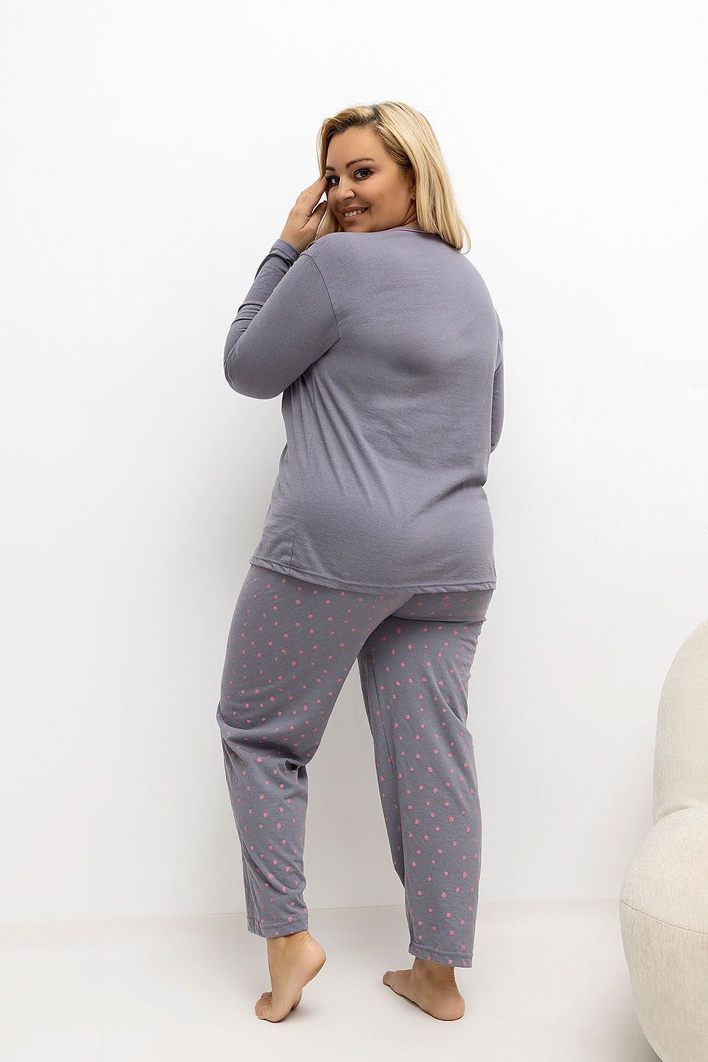  Pižama Plus Size model 221198 Forever Pink 