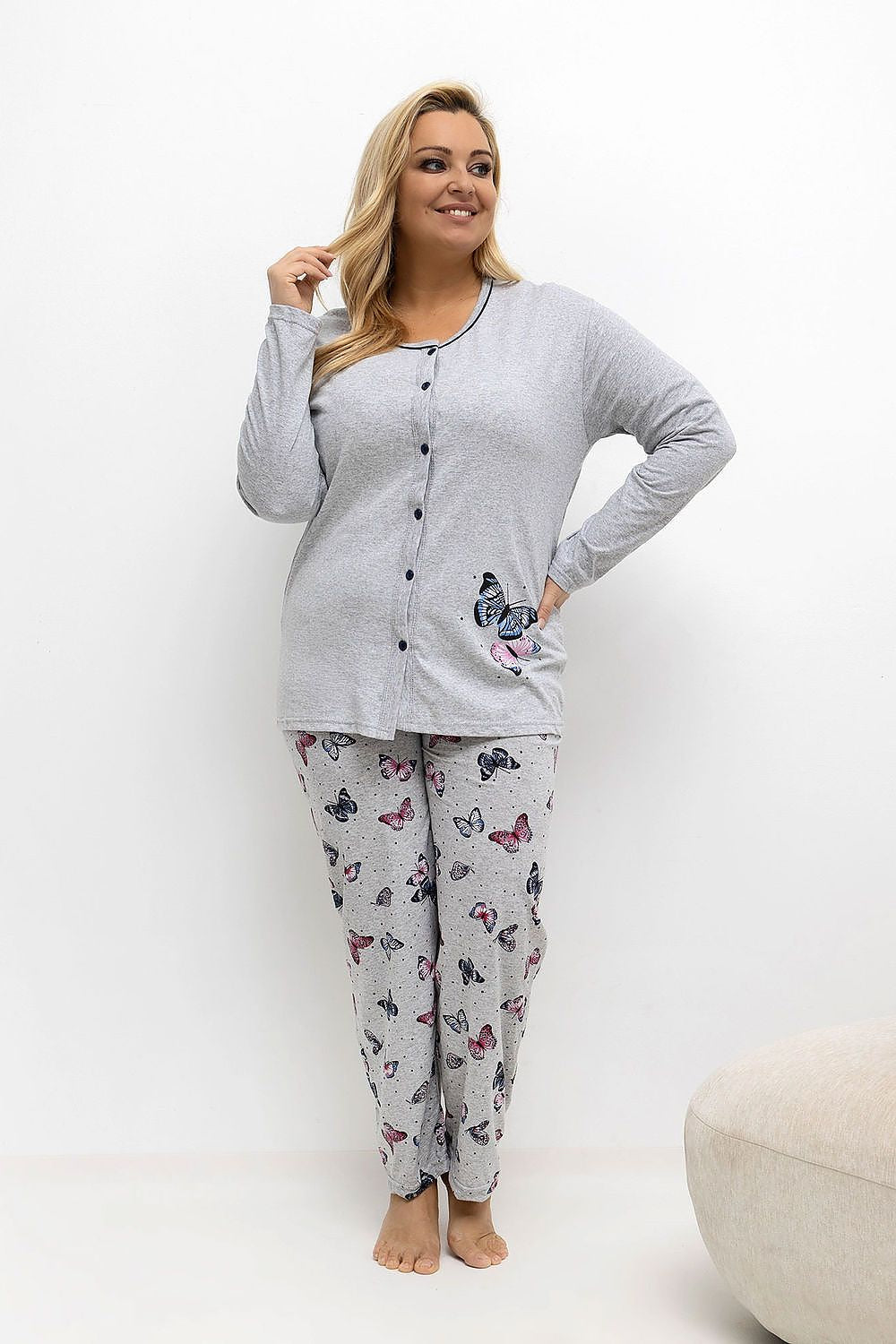  Pižama Plus Size model 221199 Forever Pink 