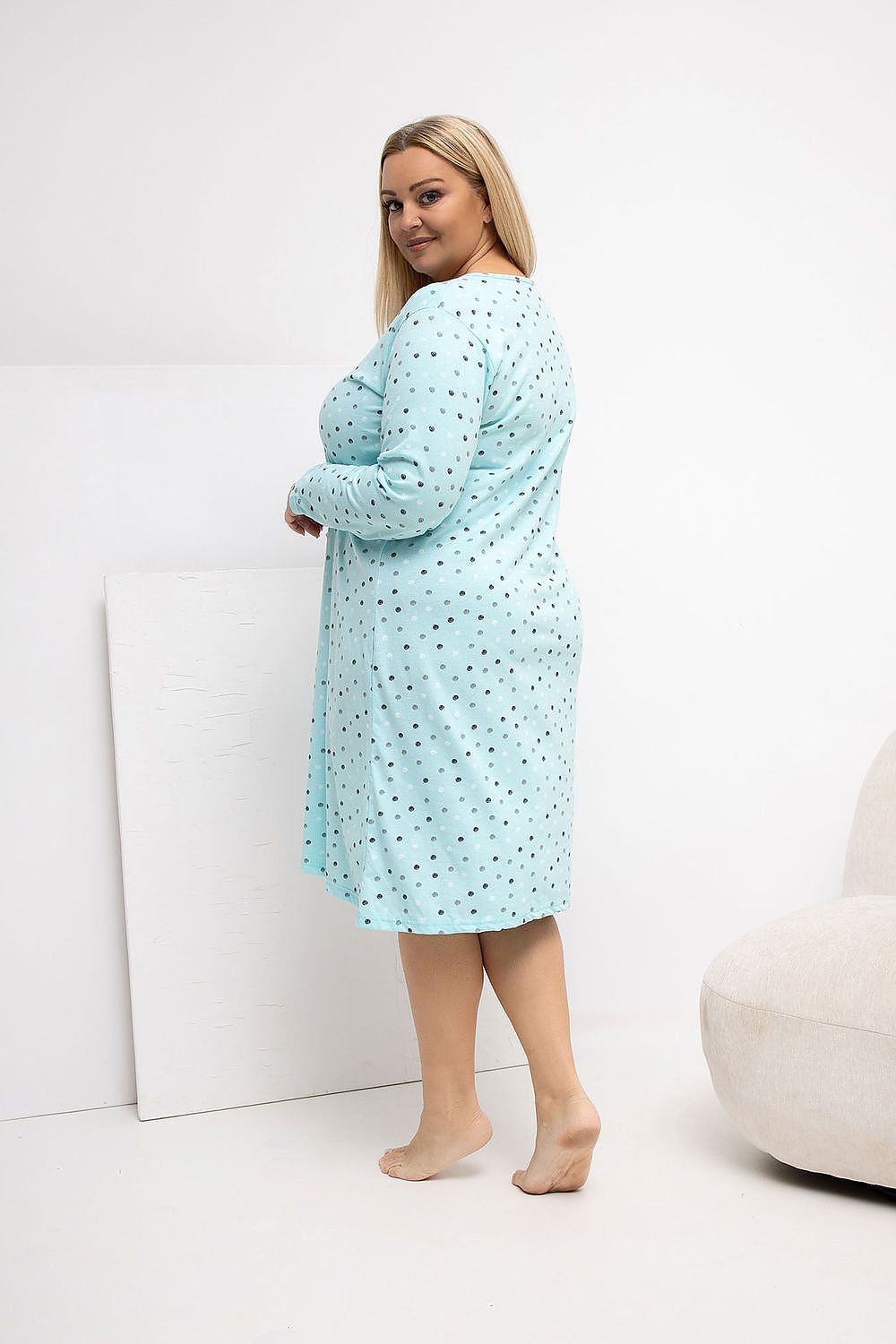  Naktinė suknelė Plus Size model 223302 Forever Pink 