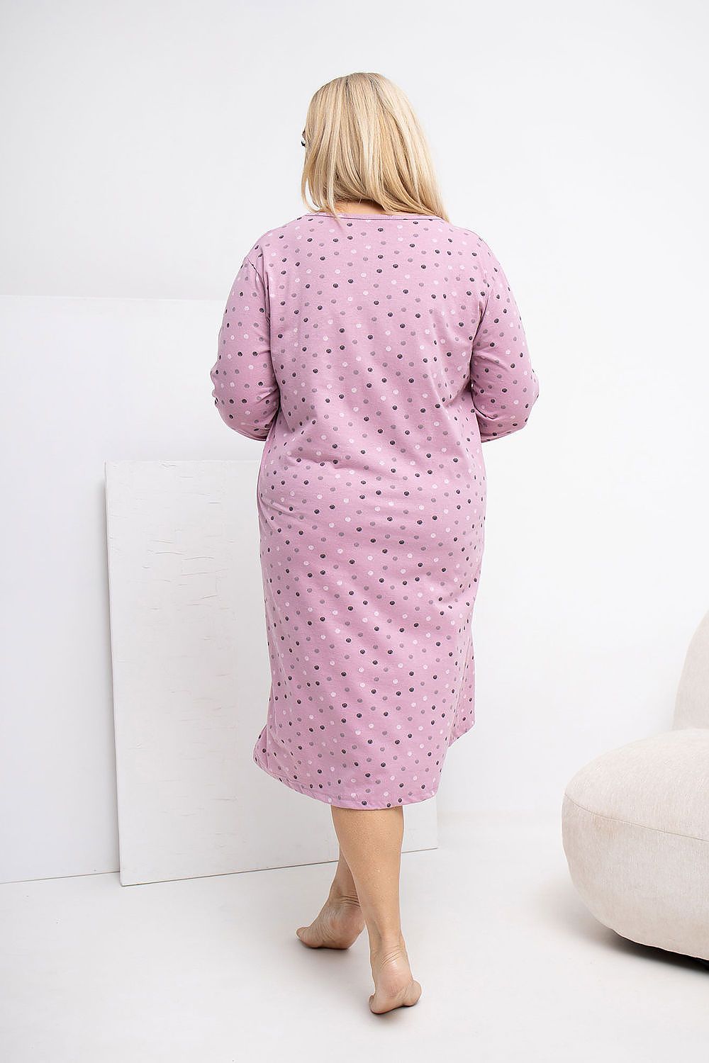  Naktinė suknelė Plus Size model 223303 Forever Pink 