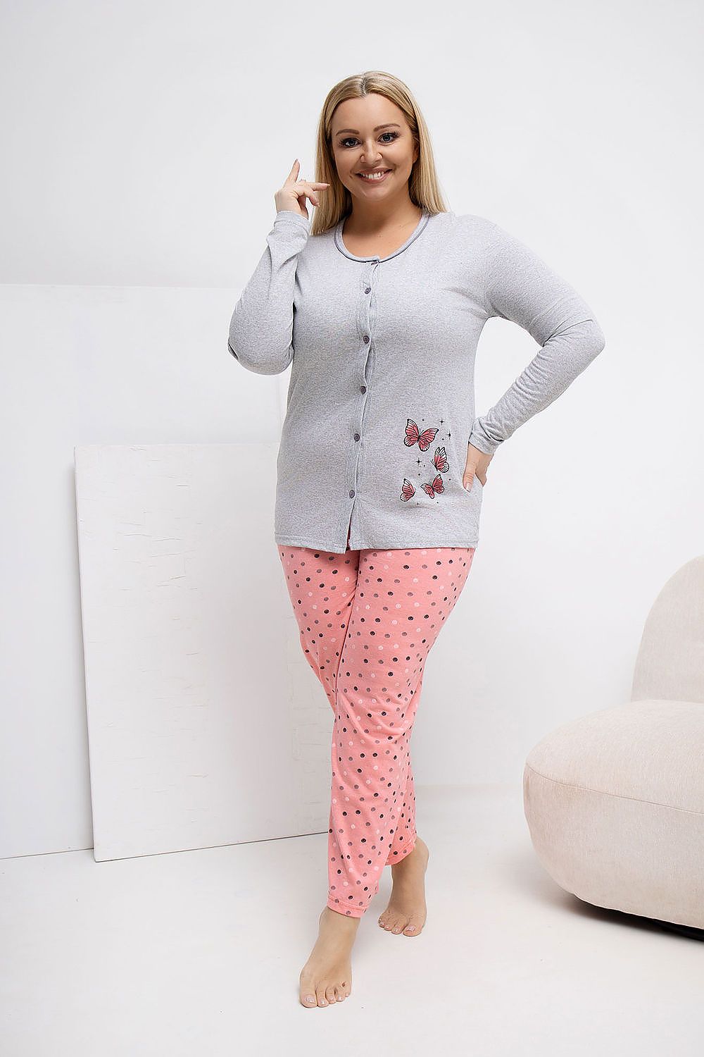  Pižama Plus Size model 223305 Forever Pink 
