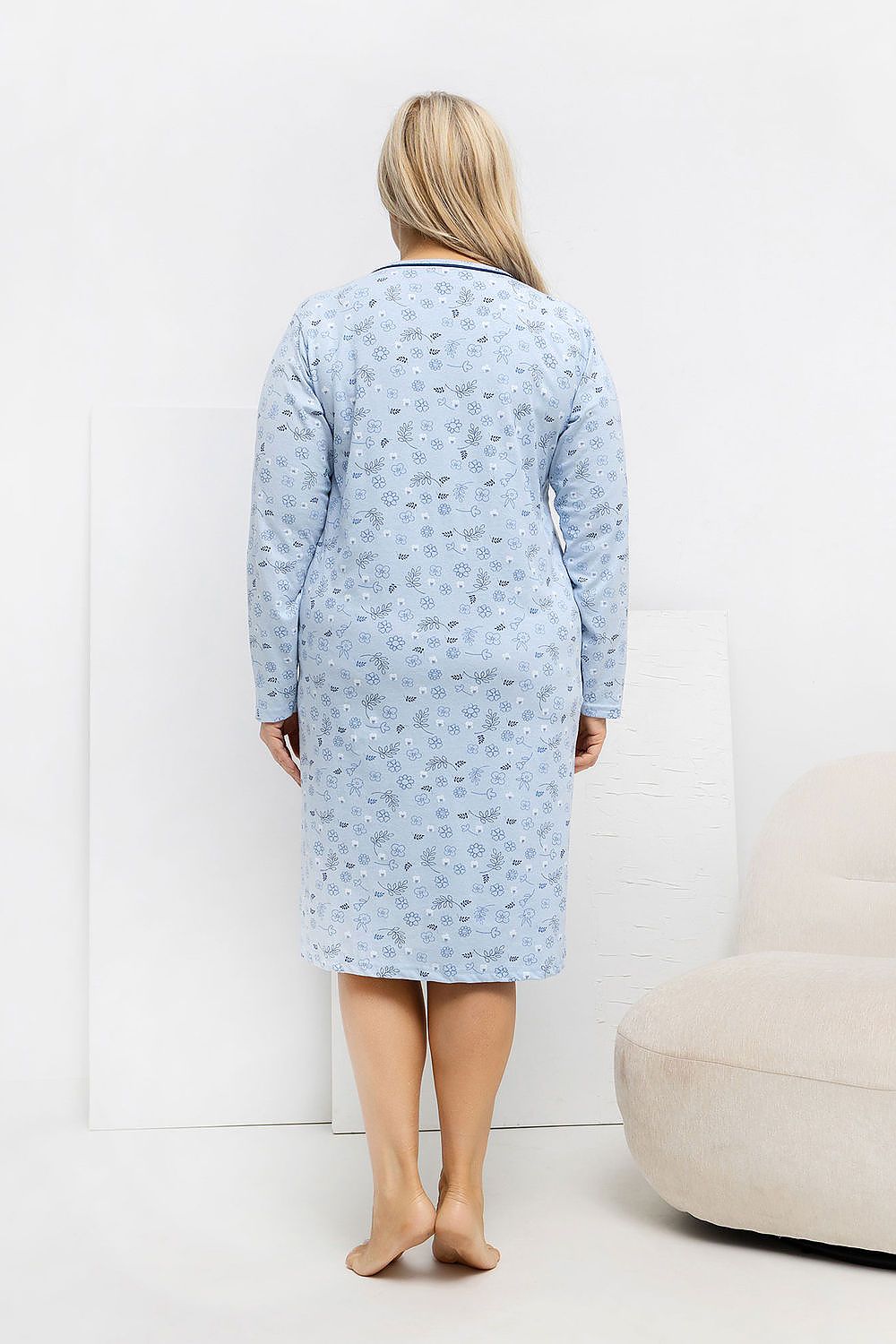  Naktinė suknelė Plus Size model 223308 Forever Pink 