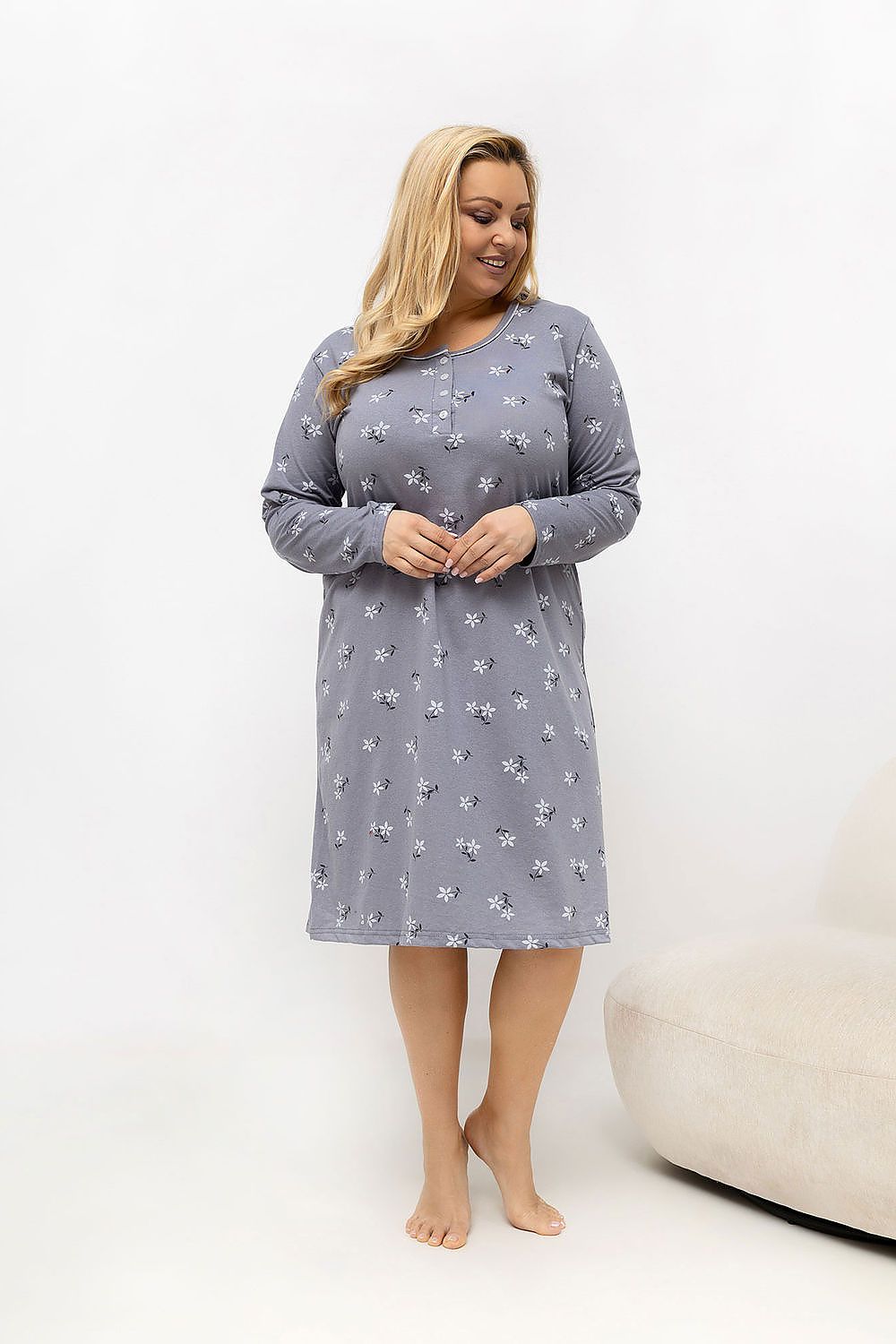  Naktinė suknelė Plus Size model 226134 Forever Pink 