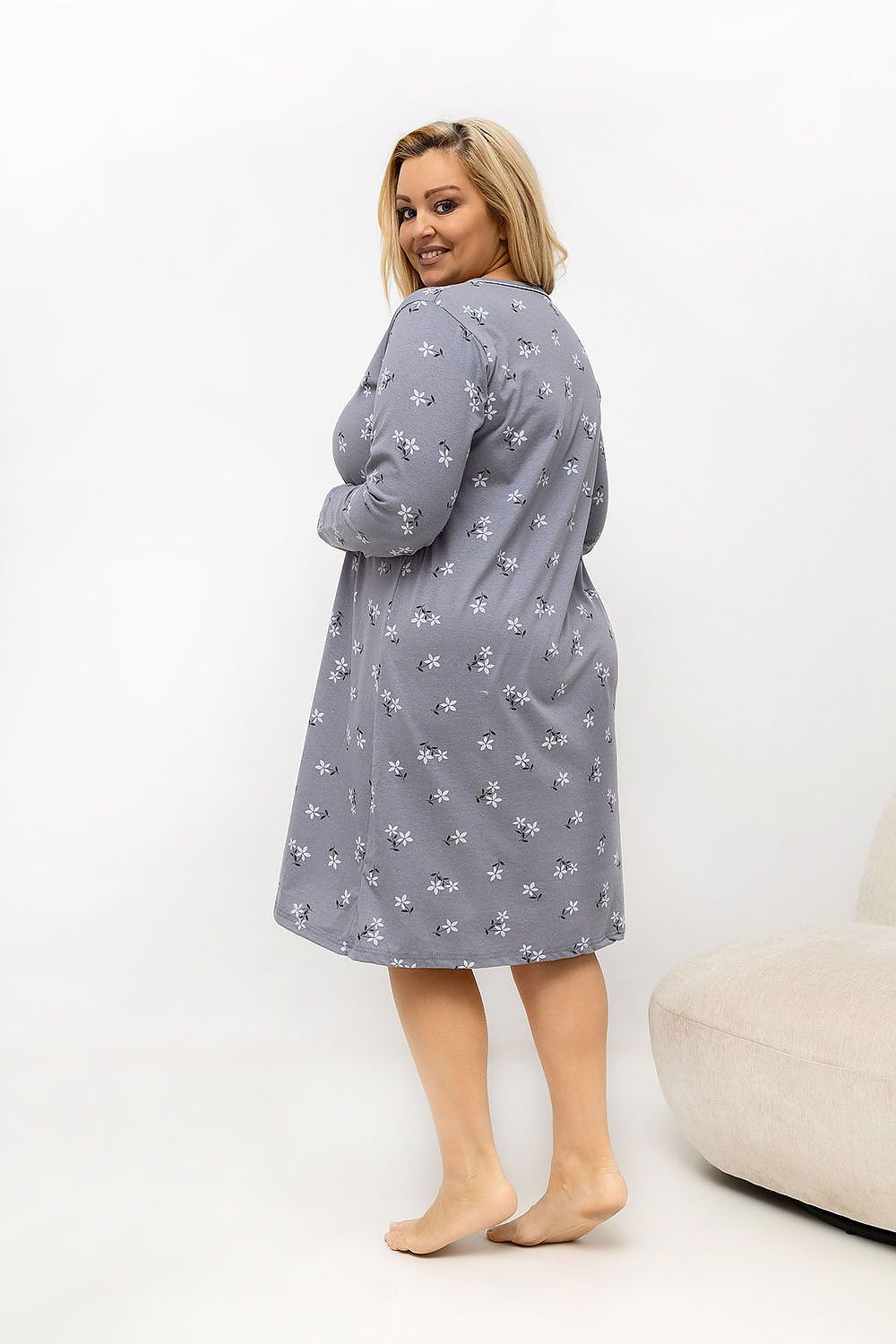  Naktinė suknelė Plus Size model 226134 Forever Pink 