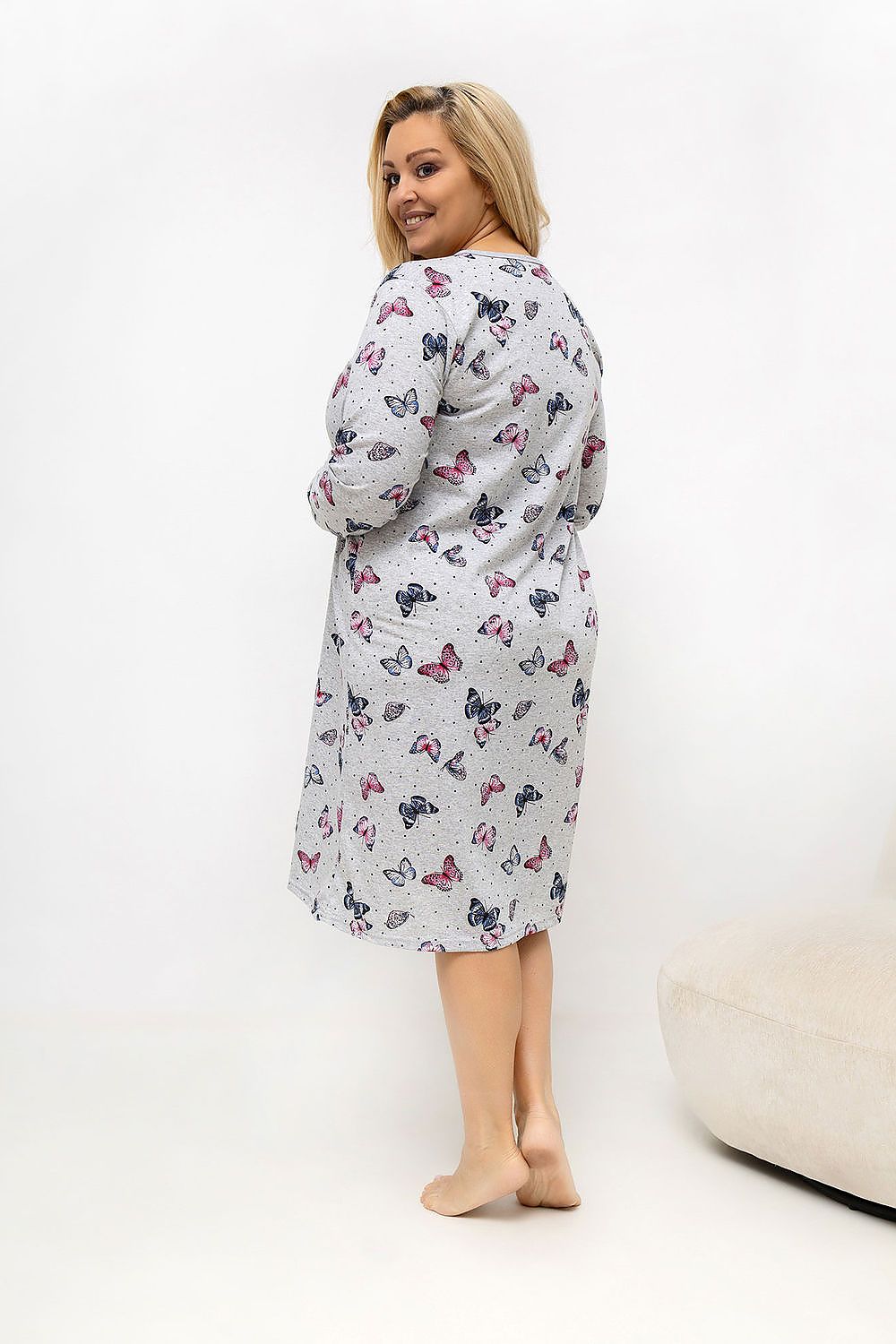  Naktinė suknelė Plus Size model 226135 Forever Pink 