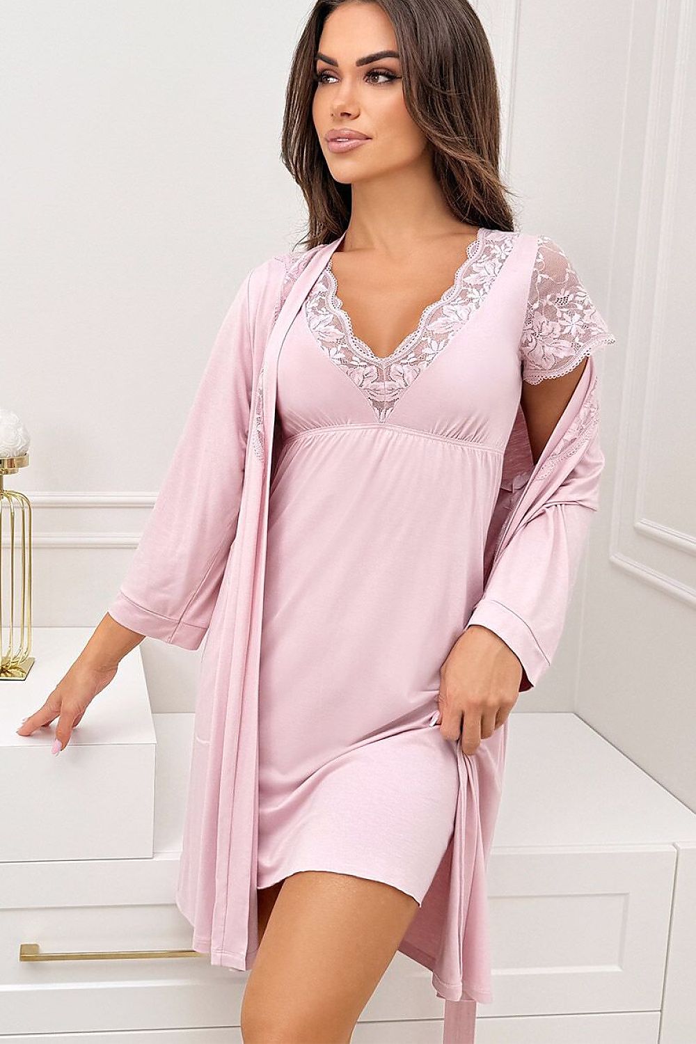  Trumpas chalatas model 228614 Donna 